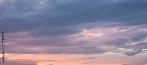 Natural background of colorful red sky during sunset time © skrotov