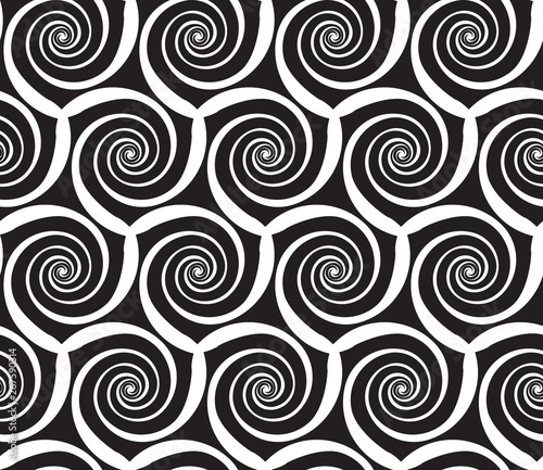 Abstract swirls seamless pattern