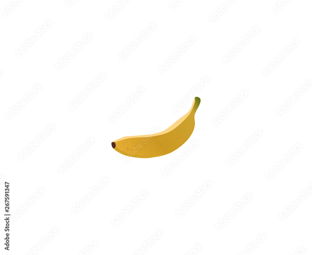 Banana fruit icon.  Banana isolated on white background. Vector illustration