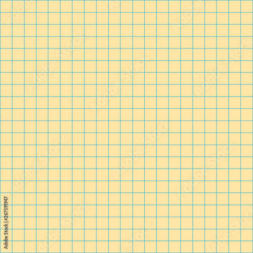 grid square graph line full page on yellow paper background, paper grid square graph line texture of note book blank, grid line on paper yellow color, empty squared grid graph for architecture design