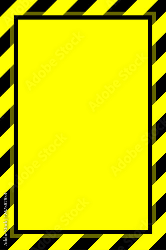 warning sign yellow black stripe frame template background copy space, banner frame striped awning yellow, stripe frame for advertising promotion special sale discount on media online beauty products
