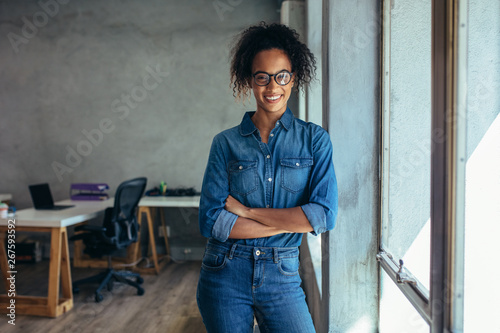 Successful young femlae entrepreneur photo