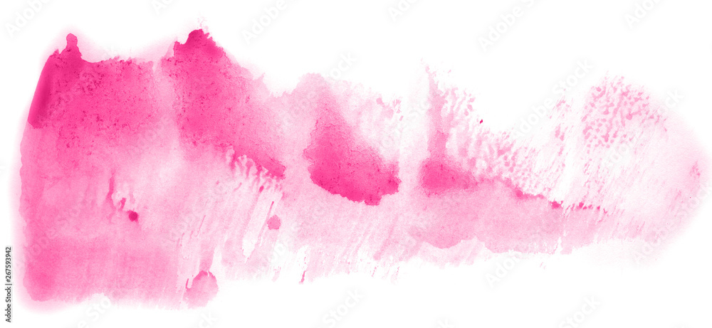 Abstract watercolor background hand-drawn on paper. Volumetric smoke elements. Pink color. For design, web, card, text, decoration, surfaces. Abstract watercolor background hand-drawn on paper. Volumetric smoke elements. Pink color. For design, web, card, text, decoration, surfaces.