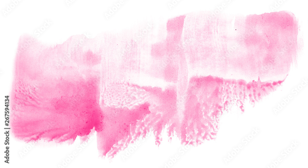 Abstract watercolor background hand-drawn on paper. Volumetric smoke elements. Pink color. For design, web, card, text, decoration, surfaces. Abstract watercolor background hand-drawn on paper. Volumetric smoke elements. Pink color. For design, web, card, text, decoration, surfaces.