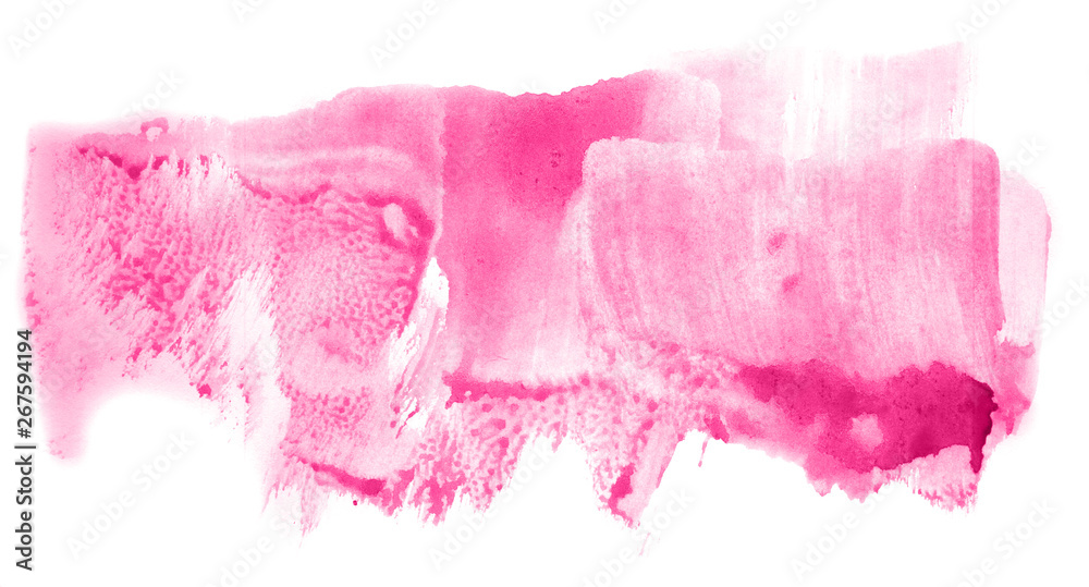 Abstract watercolor background hand-drawn on paper. Volumetric smoke elements. Pink color. For design, web, card, text, decoration, surfaces. Abstract watercolor background hand-drawn on paper. Volumetric smoke elements. Pink color. For design, web, card, text, decoration, surfaces.