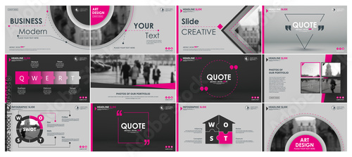 Abstract gray, red, slides. Brochure cover design. Fancy info banner frame. Creative set of infographic elements. Urban. Title sheet model set. Modern vector. Presentation templates, corporate.