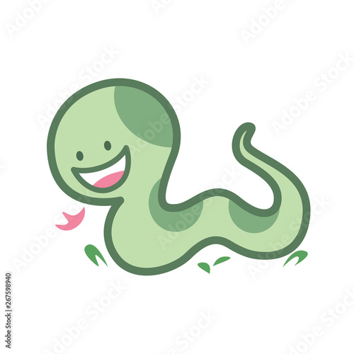snake cartoon character cute isolated on white background  beautiful snake cartoon characters cute  clip art snake blue lovely and funny  clipart snake mascot cartoon green pastel color