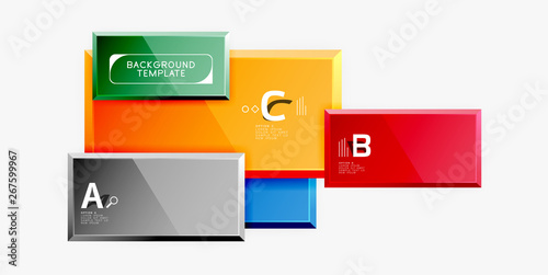 Minimal square banner abstract background