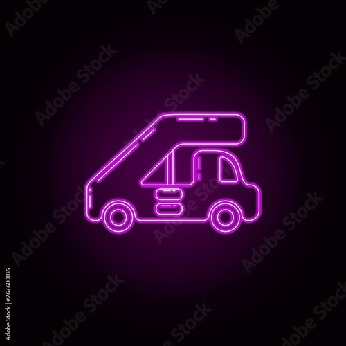 Mobile gangway neon icon. Elements of airport set. Simple icon for websites, web design, mobile app, info graphics