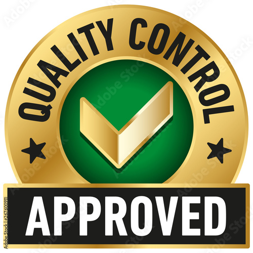 Quality Control Approved icon - Vector 