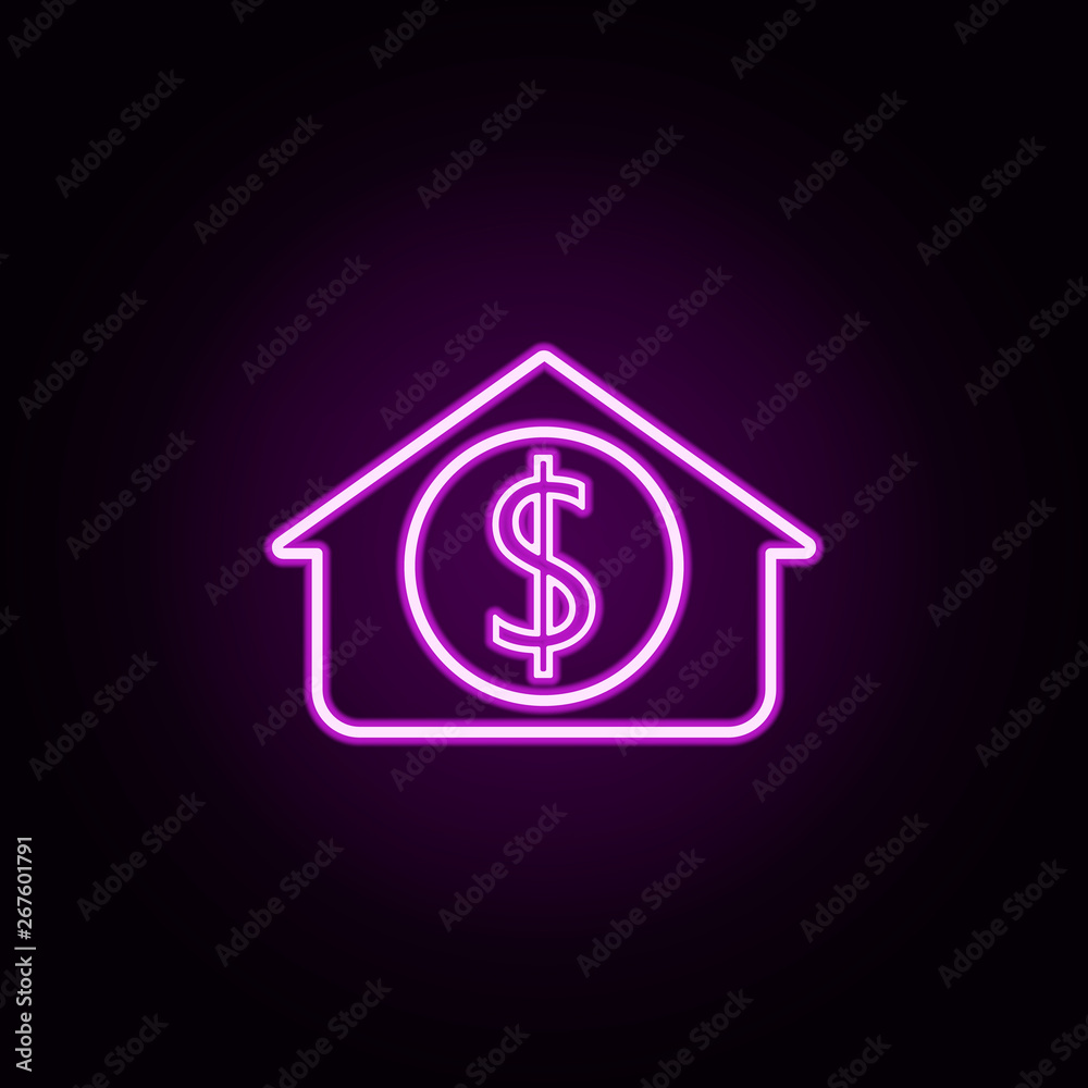 bank neon icon. Elements of bank set. Simple icon for websites, web design, mobile app, info graphics bank neon icon. Elements of bank set. Simple icon for websites, web design, mobile app, info graphics
