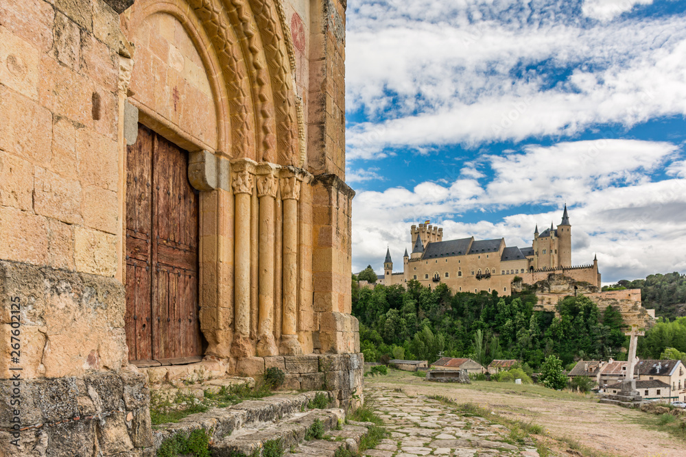 Church of the Veracruz of Templar origin and the Alcazar of Segovia (Castilla y Leon, Spain)