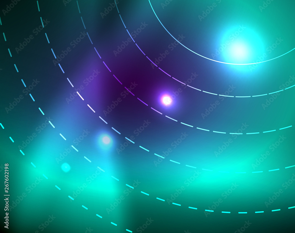 Neon circles abstract background Neon circles abstract background