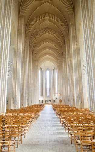 Grundtvig's church in Copenhagen, Denmark.The rare example of expressionist church architecture. Stunning interior designed by Peder Vilhelm Jensen-Klint photo