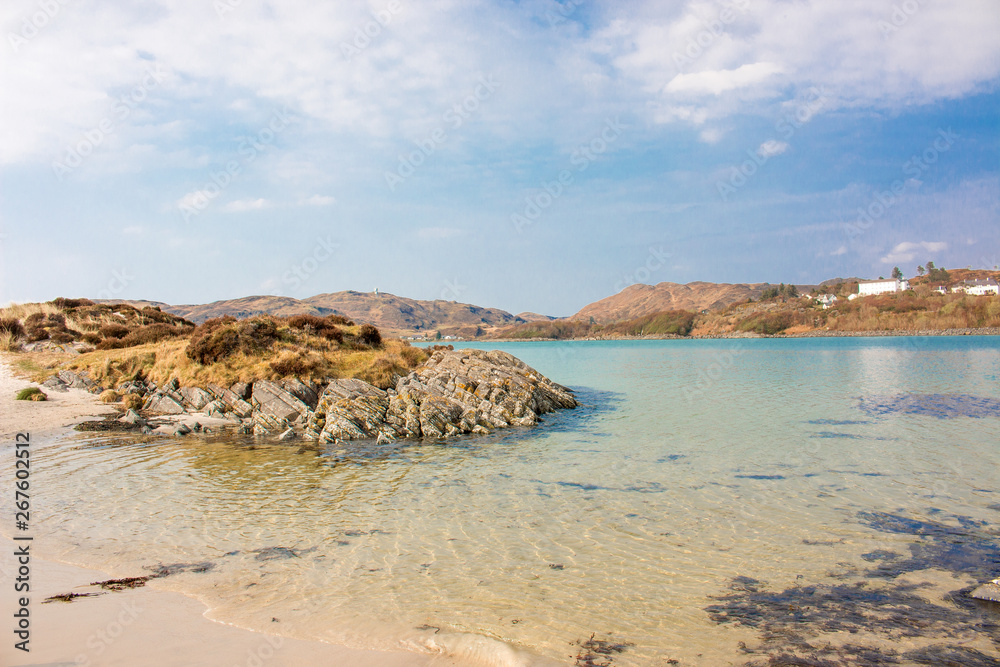 Obraz premium Silver Sands of Morar white sandy Beach Highlands Scotland Great Britain