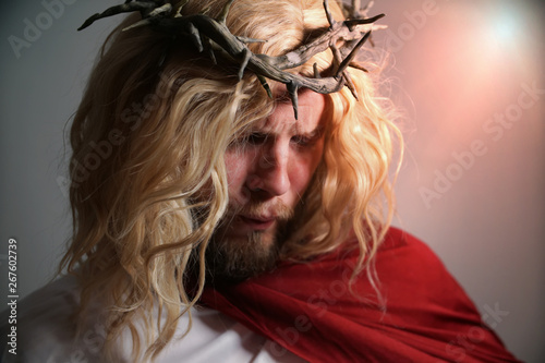 Jesus Christ with crown of thorns portrait