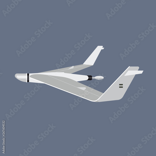 Drone's flying. Military aircraft without a pilot. Reconnaissance drone