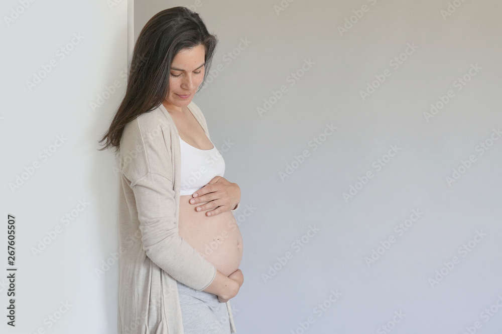 Portrait of 6 months pregnant woman