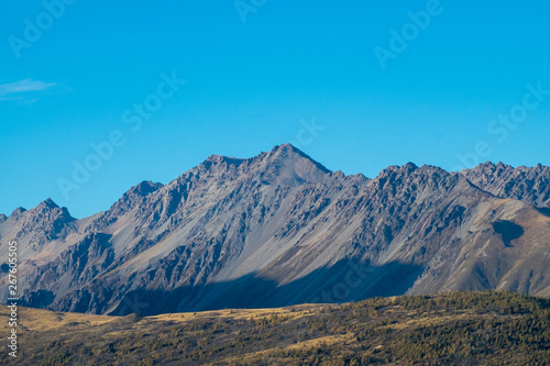 Southern Alps and Lake Tekapo, view from Mount .John, Mackenzie Country, New Zealand