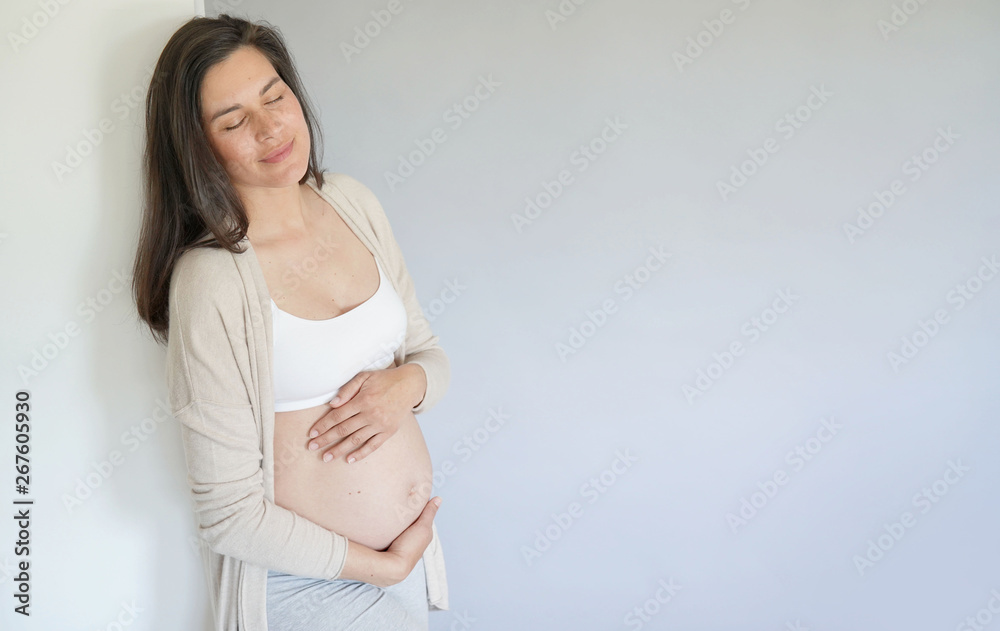 Portrait of 6 months pregnant woman Portrait of 6 months pregnant woman
