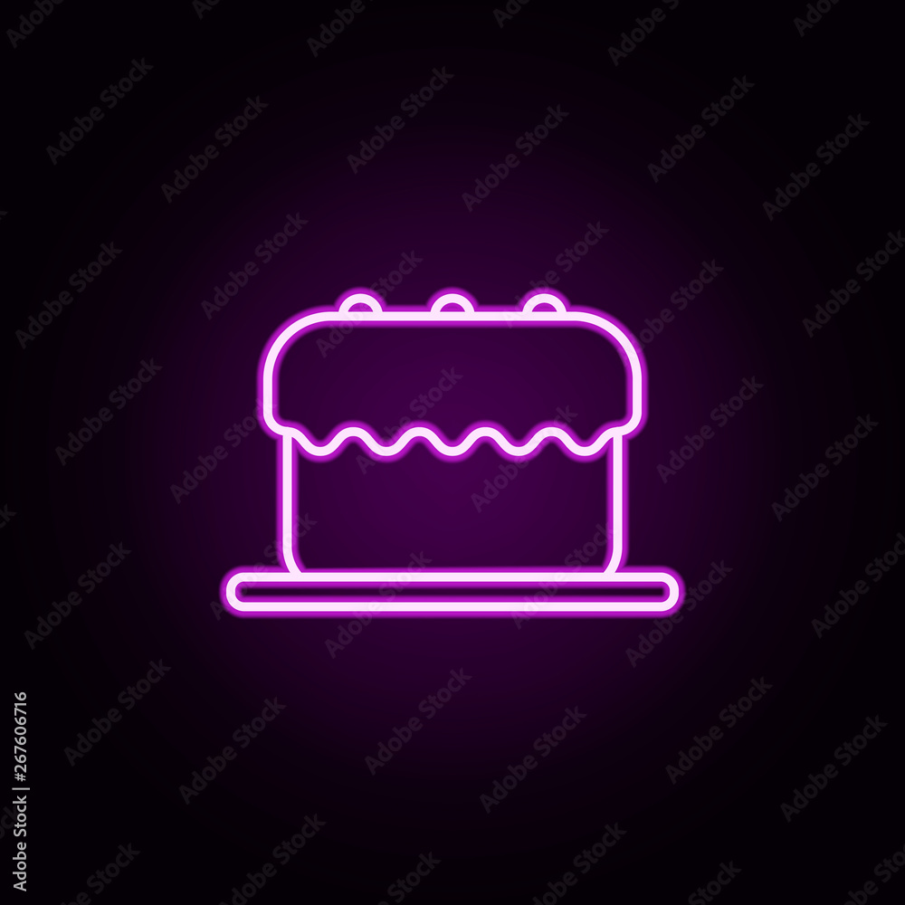 cake neon icon. Elements of restaurant set. Simple icon for websites, web design, mobile app, info graphics cake neon icon. Elements of restaurant set. Simple icon for websites, web design, mobile app, info graphics