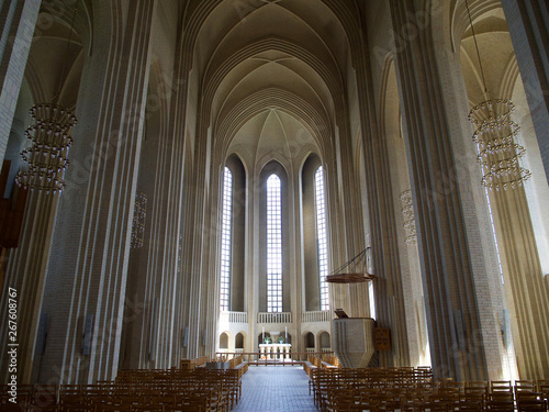 Grundtvig's church in Copenhagen, Denmark.The rare example of expressionist church architecture. Stunning interior designed by Peder Vilhelm Jensen-Klint