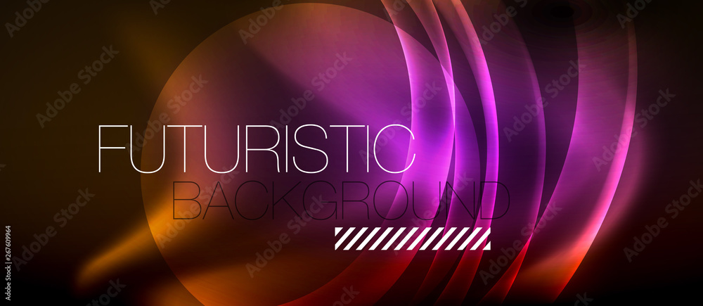Neon color wave lines abstract background, magic techno futuristic light Neon color wave lines abstract background, magic techno futuristic light