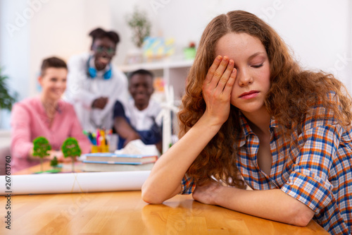 Photography Teenager feeling offended and frustrated suffering from bullying