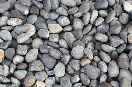 Background pattern of round pebble stone.