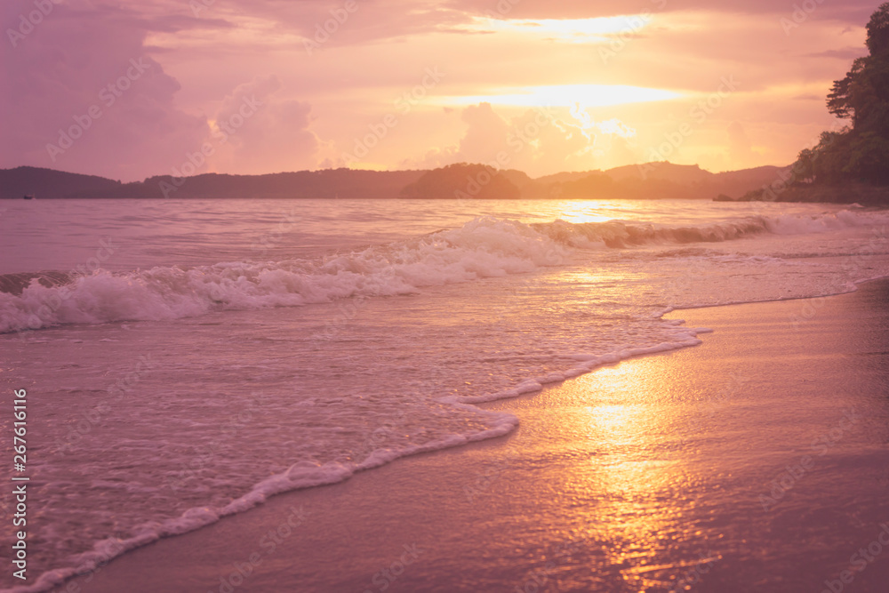 beautiful sea at sunset