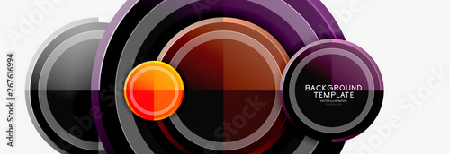 Colorful glossy circles background