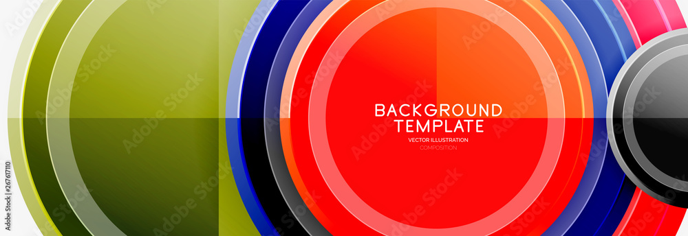 Obraz premium Colorful glossy circles background