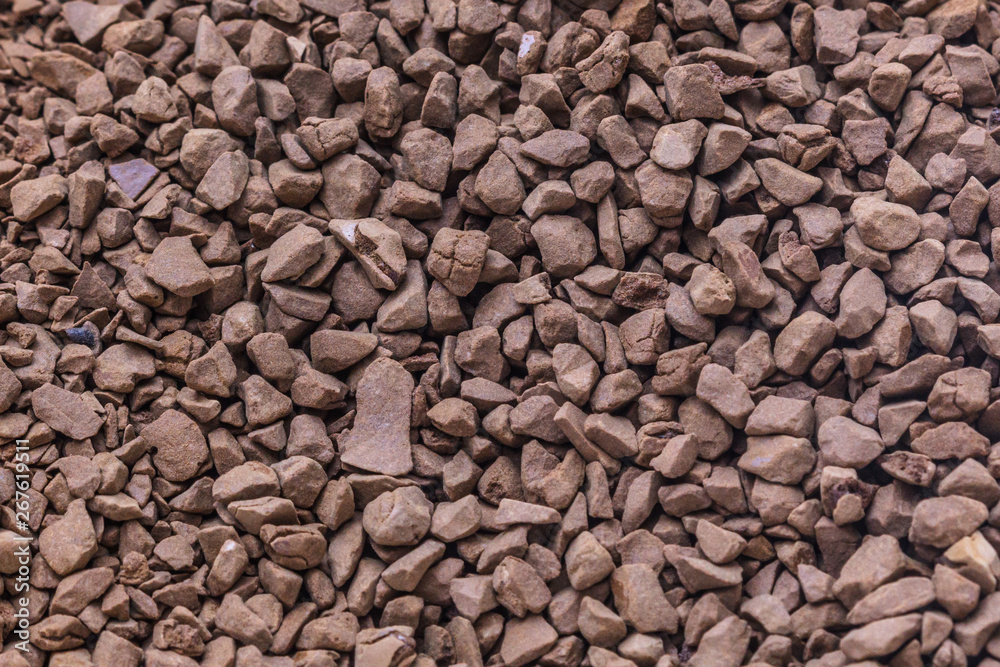 Granules of instant coffee background texture close-up with instant coffee Granules of instant coffee background texture close-up with instant coffee