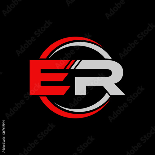Free Download ER initial logo Design Vector - GFXLoad