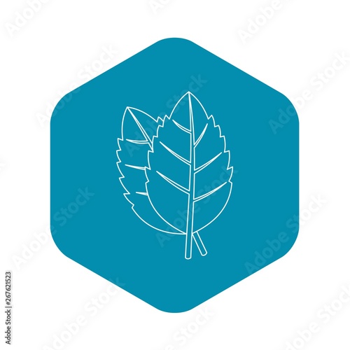 Basil leaves icon. Outline illustration of basil leaves vector icon for web