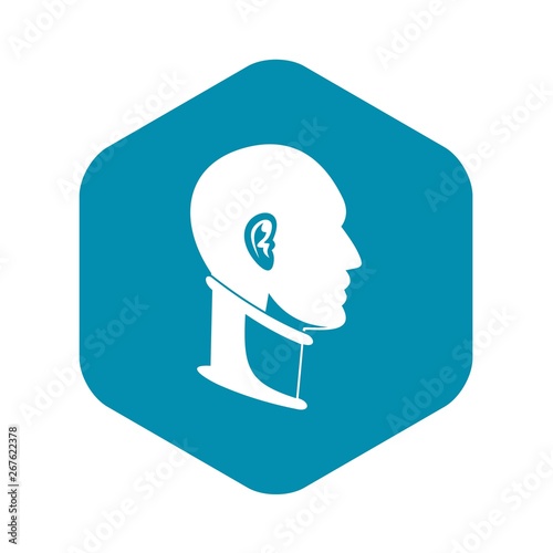 Cervical collar icon. Simple illustration of cervical collar vector icon for web