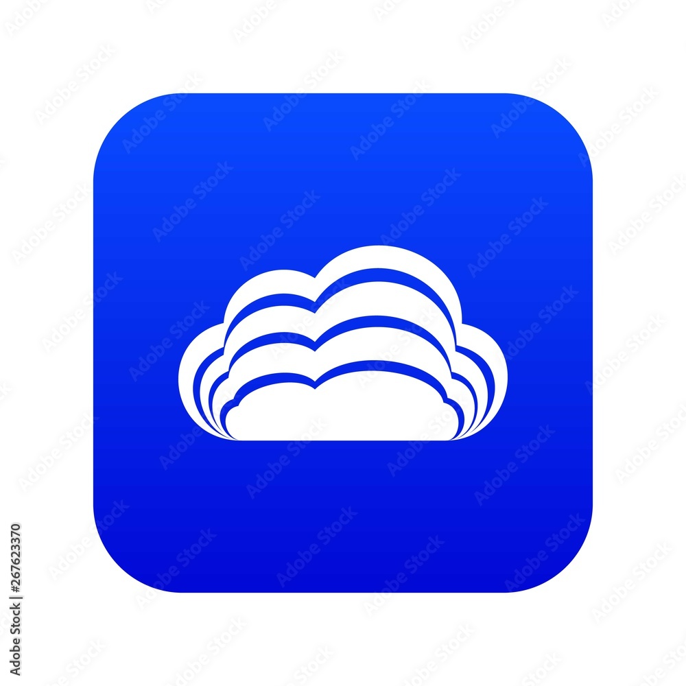 Nature cloud icon blue vector isolated on white background Nature cloud icon blue vector isolated on white background