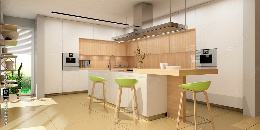 Fototapeta premium Modern kitchen interior