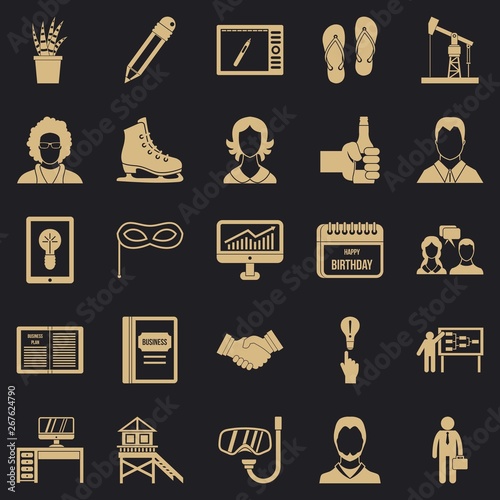 Joint biz icons set. Simple set of 25 joint biz vector icons for web for any design