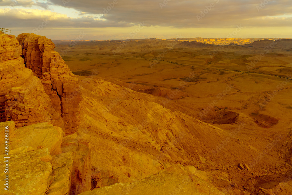 Sunset view of Makhtesh (crater) Ramon