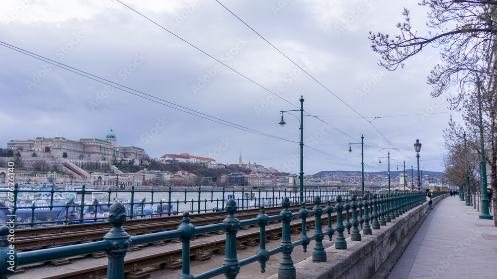 Budapest skyline with Buda Castle in the background