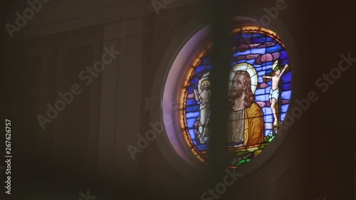 Stain Glass Window in Old Chapel