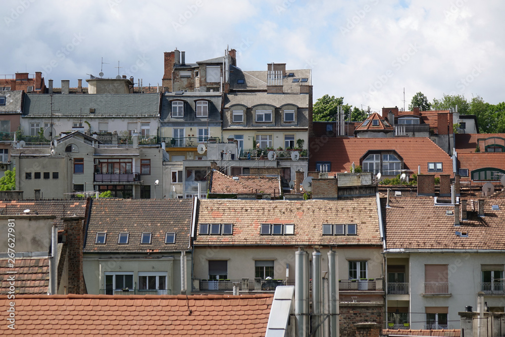 old roofs of Budapest, Hungary