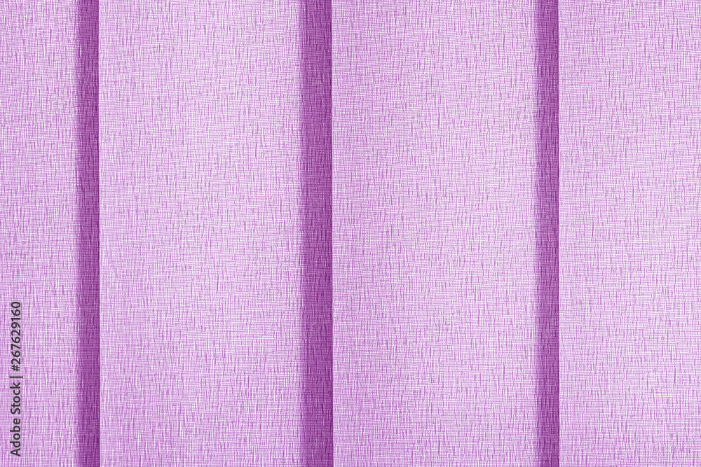 Fototapeta premium Textile background of lilac color. Shutters, curtains vertical blinds.