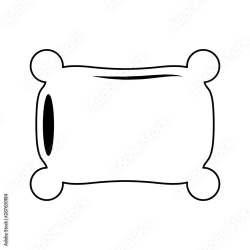 Pillow rest cartoo isolated