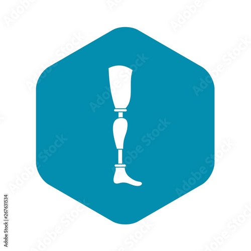 Prosthesis leg icon. Simple illustration of prosthesis leg vector icon for web
