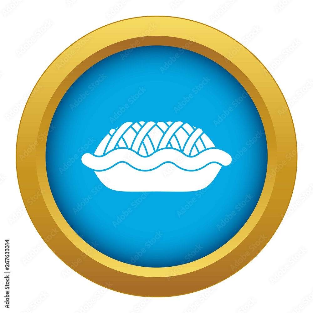 Fototapeta premium Pie icon blue vector isolated on white background for any design