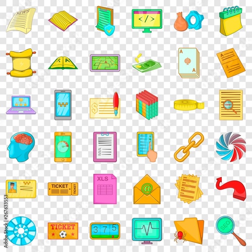 Conversation icons set. Cartoon style of 36 conversation vector icons for web for any design
