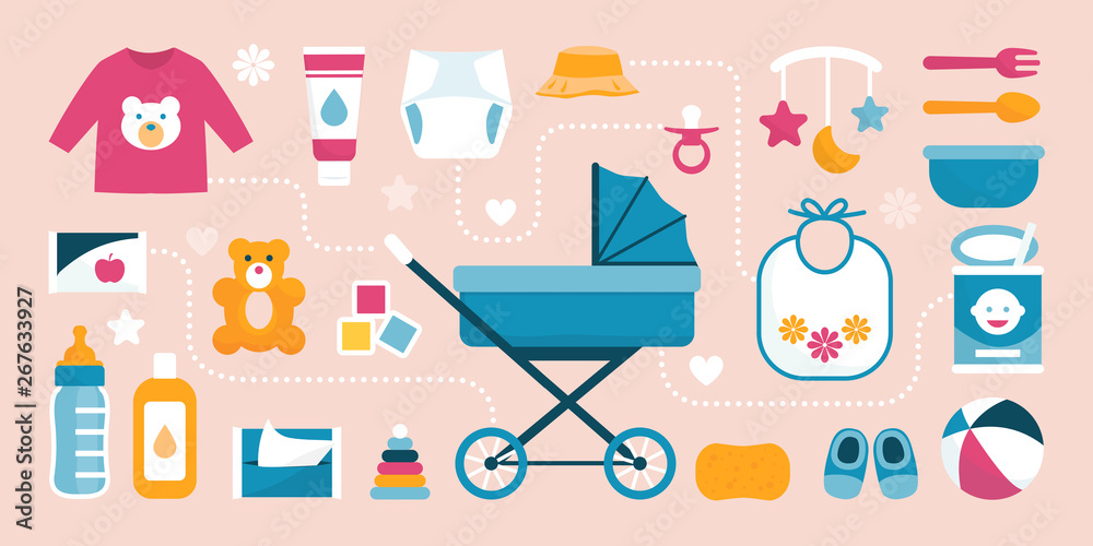 Newborn baby care and childhood items