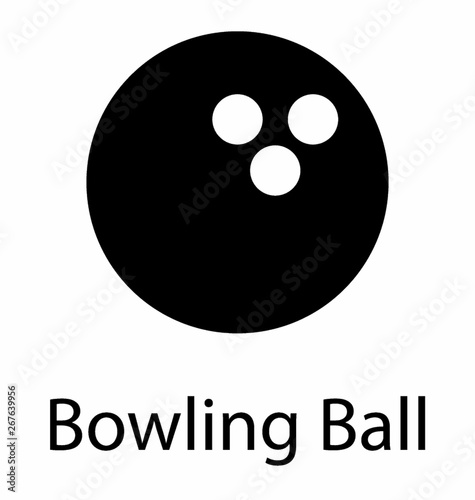 Bowling ball glyph icon